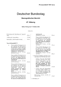 Plenarprotokoll 15/67(Neu)