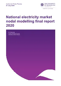 Roadmap to QRET ANEM NEM Nodal Modelling Report Final