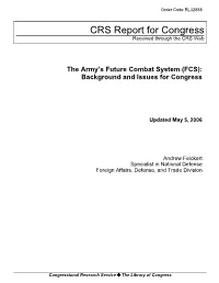 The Army's Future Combat System (FCS)