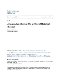 The Method of Historical Theology