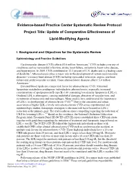 Update of Comparative Effectiveness of Lipid-Modifying Agents
