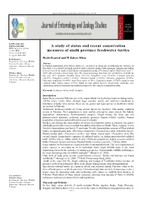 A Study of Status and Recent Conservation Measures of Sindh