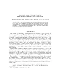 Another Look at Tightness Ii: Practical Issues in Cryptography