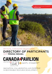 Directory of Participants