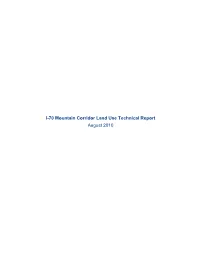Land Use Technical Report August 2010 Land Use Technical Report