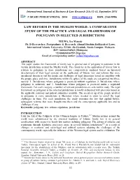 Law Reform in the Muslim World: a Comparative Study of the Practice and Legal Framework of Polygamy in Selected Jurisdictions