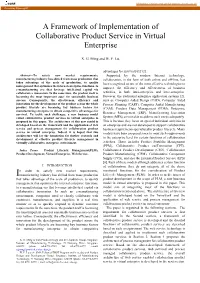 A Framework of Implementation of Collaborative Product Service in Virtual Enterprise