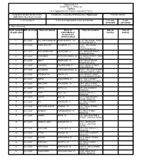 ANNEXURE 5.8 (CHAPTER V , PARA 25) FORM 9 List of Applications For