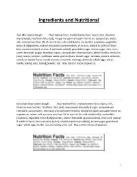 Ingredients and Nutritional
