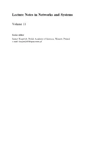 Lecture Notes in Networks and Systems