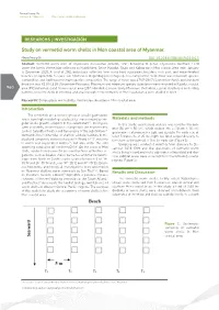 Study on Vermetid Worm Shells in Mon Coastal Area of Myanmar