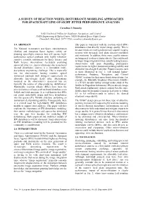 A Study of Reaction Wheel Disturbance Modeling Approaches