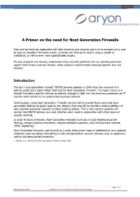 An Aryon Primer on the Need for a Next Generation Firewall