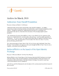 Archive for March, 2010 Authenware Joins Openid Foundation