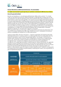 (AWS) Security Workshop - Pre-Read Material