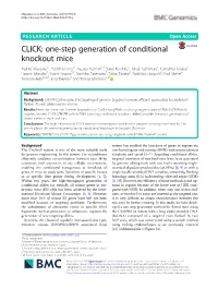 CLICK: One-Step Generation of Conditional Knockout Mice