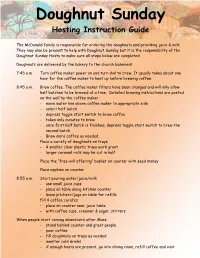 Doughnut Sunday Hosting Instruction Guide