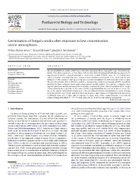 Germination of Fungal Conidia After Exposure to Low Concentration