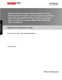 Hitachi UCP 6000 for Oracle RAC on Four Nodes Using VSP F800, HAF