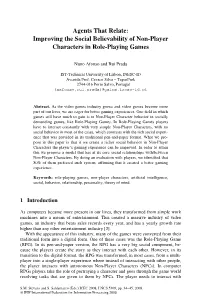 Improving the Social Believability of Non-Player Characters in Role-Playing Games