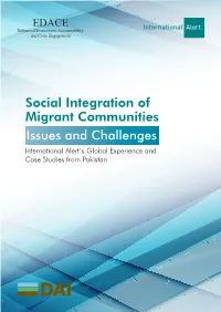 Issues and Challenges International Alert’S Global Experience and Case Studies from Pakistan