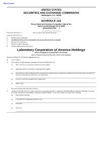 Laboratory Corporation of America Holdings (Name of Registrant As Specified in Its Charter)