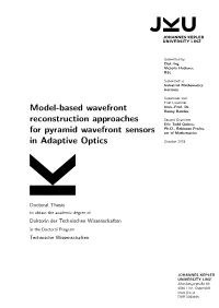 Model-Based Wavefront Reconstruction Approaches For