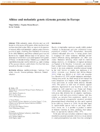 Albino and Melanistic Genets (Genetta Genetta) in Europe