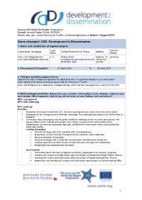 D2D: Development to Dissemination 1