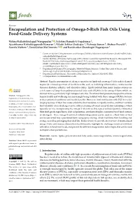 Encapsulation and Protection of Omega-3-Rich Fish Oils Using Food-Grade Delivery Systems