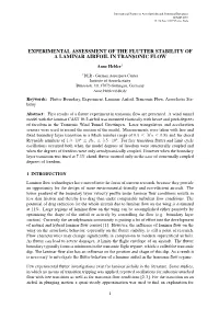 Experimental Assessment of the Flutter Stability of a Laminar Airfoil in Transonic Flow