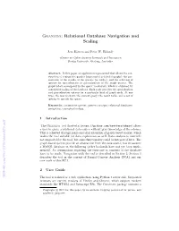 Granada: Relational Database Navigation and Scaling