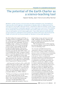 The Potential of the Earth Charter As a Science-Teaching Tool Stephan Harding, Jason Holbrook and Jeffrey Newman