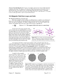 19-8 Magnetic Field from Loops and Coils