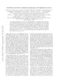 Arxiv:2010.14788V2 [Quant-Ph] 16 Jan 2021 Detection of Ancillary Photons