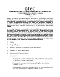 C-TEC Board Agendas and Minutes 2020