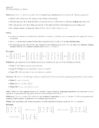 Math 327 the Echelon Form of a Matrix Definition: an M × N Matrix A