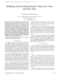 Modeling System Requirements Using Use Cases and Petri Nets