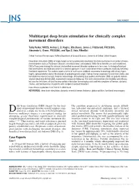 Multitarget Deep Brain Stimulation for Clinically Complex Movement Disorders