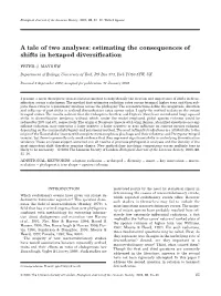 A Tale of Two Analyses: Estimating the Consequences of Shifts in Hexapod Diversification