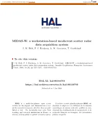 A Workstation-Based Incoherent Scatter Radar Data Acquisition System J