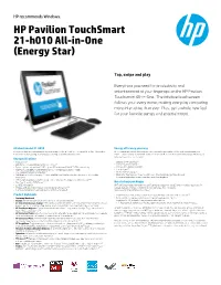 HP Pavilion Data Sheet
