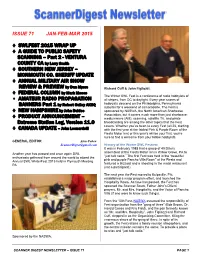 Scanner Digest Newsletter – Issue 71 Page 1