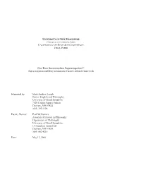Supererogation and Duty in Immanuel Kant's Ethical Framework