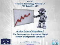 The Emergence of Automated Digital Wealth Management Solutions