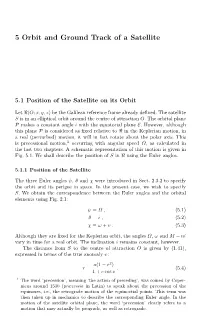5 Orbit and Ground Track of a Satellite