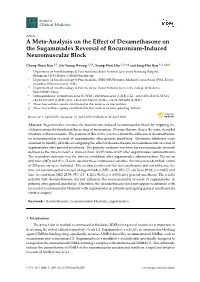 A Meta-Analysis on the Effect of Dexamethasone on The