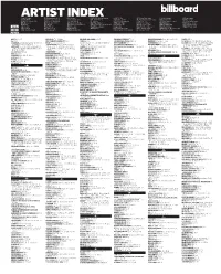 ARTIST INDEX(Continued)