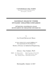 Bayesian Search Under Dynamic Disaster Scenarios