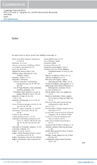 Cambridge University Press 978-1-107-15151-2 — Epigram, Art, and Devotion in Later Byzantium Ivan Drpić Index More Information